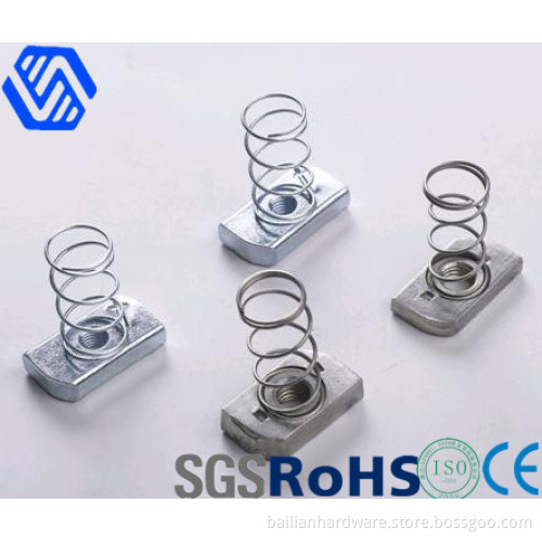 Steel, Stainless Steel, Spring Nut M 4- M20